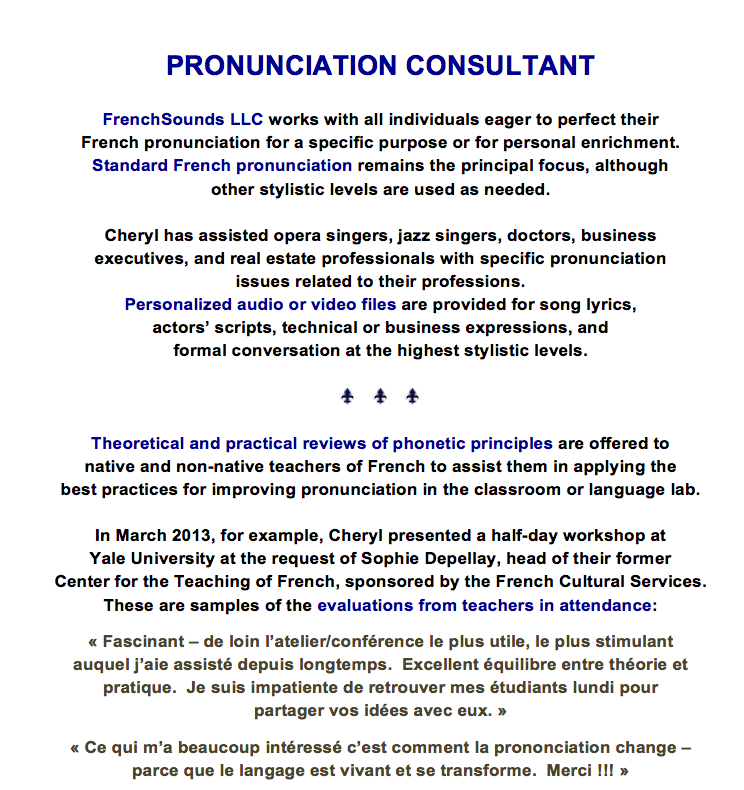 Frenchsounds Llc Pronunciation Consultant